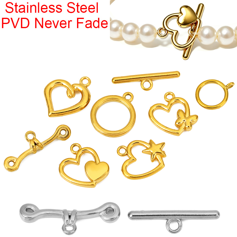 5セットPVD加工ステンレス鋼OTクラスプトグルブレスレット - Jewelry Making Kit For Adults のレビューと価格