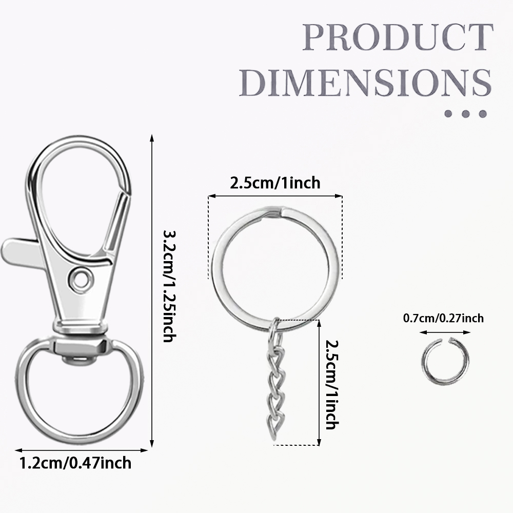 15/30セット スイベルロブスタークラスプキーホルダー キ - Jewelry Making Jump Rings のレビューと価格