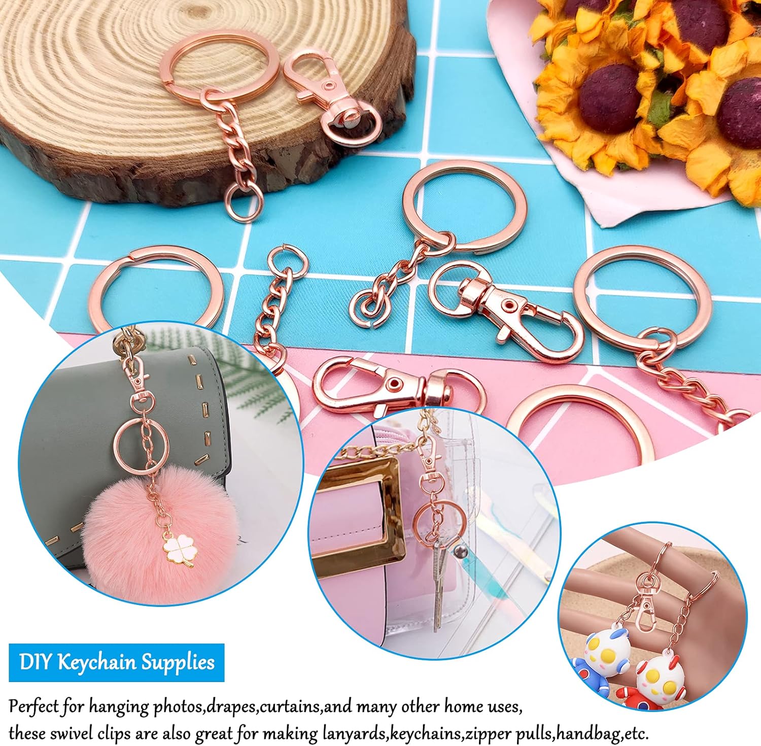 15/30セット スイベルロブスタークラスプキーホルダー キ - Jewelry Making Jump Rings のレビューと価格