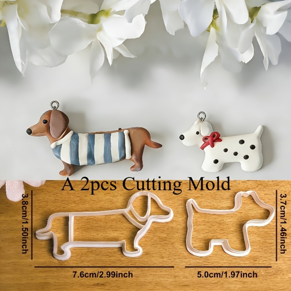 2セット6個入り漫画犬ポリマークレイカッター |   新年を - Jewelry Making Tool Kit のレビューと価格