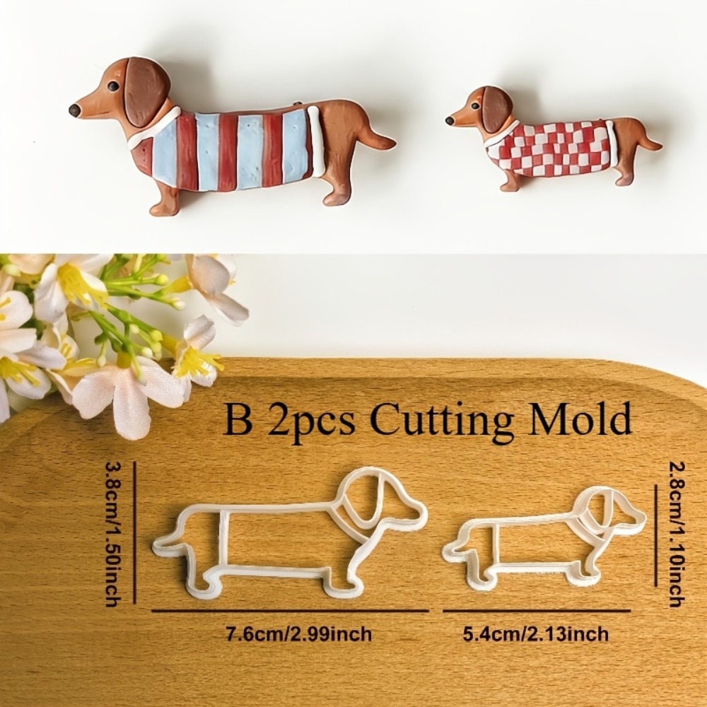 2セット6個入り漫画犬ポリマークレイカッター |   新年を - Jewelry Making Tool Kit のレビューと価格