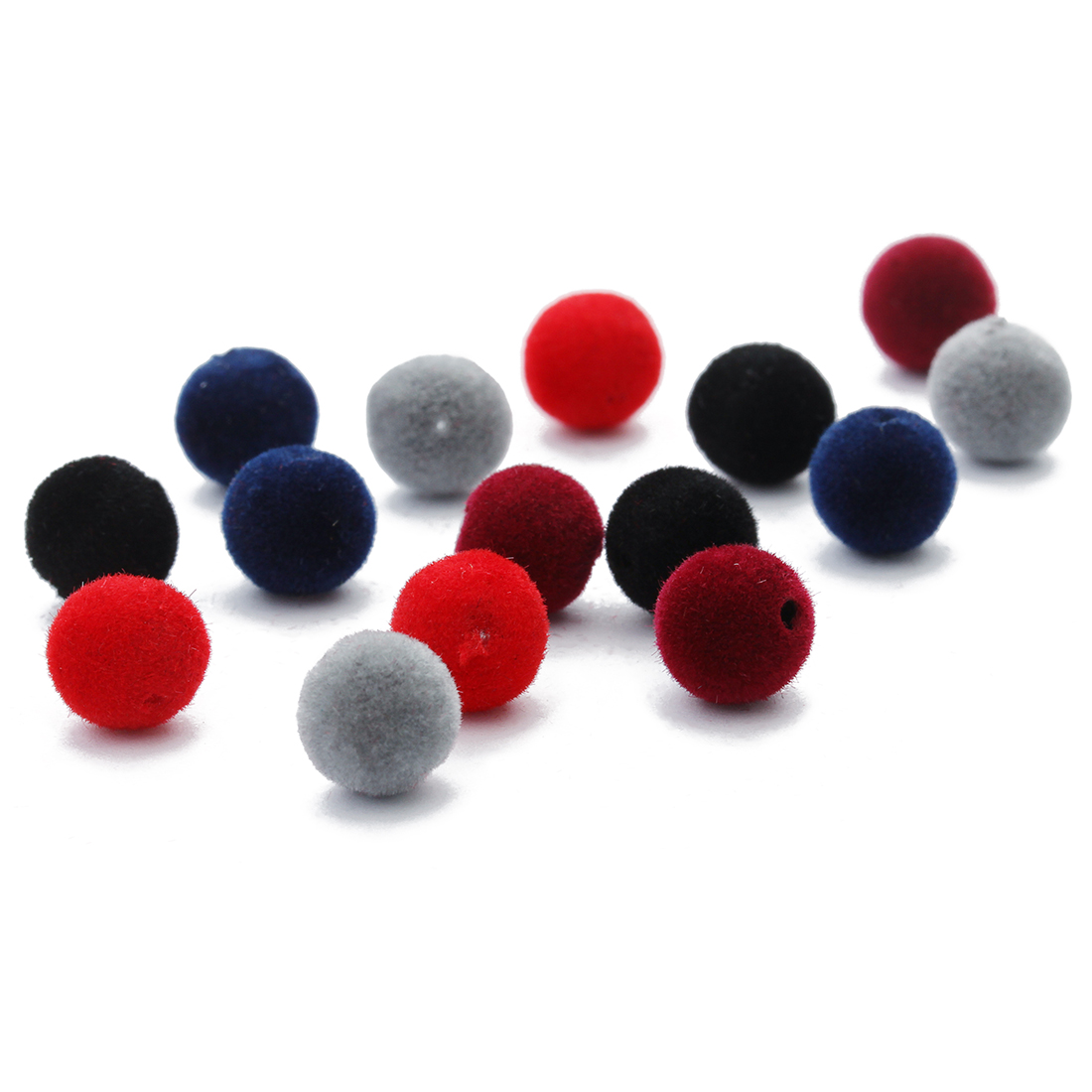 100 ピース/ロットディープカラーベルベット表面樹脂ビーズ - Bead Mat Velvet のレビューと価格