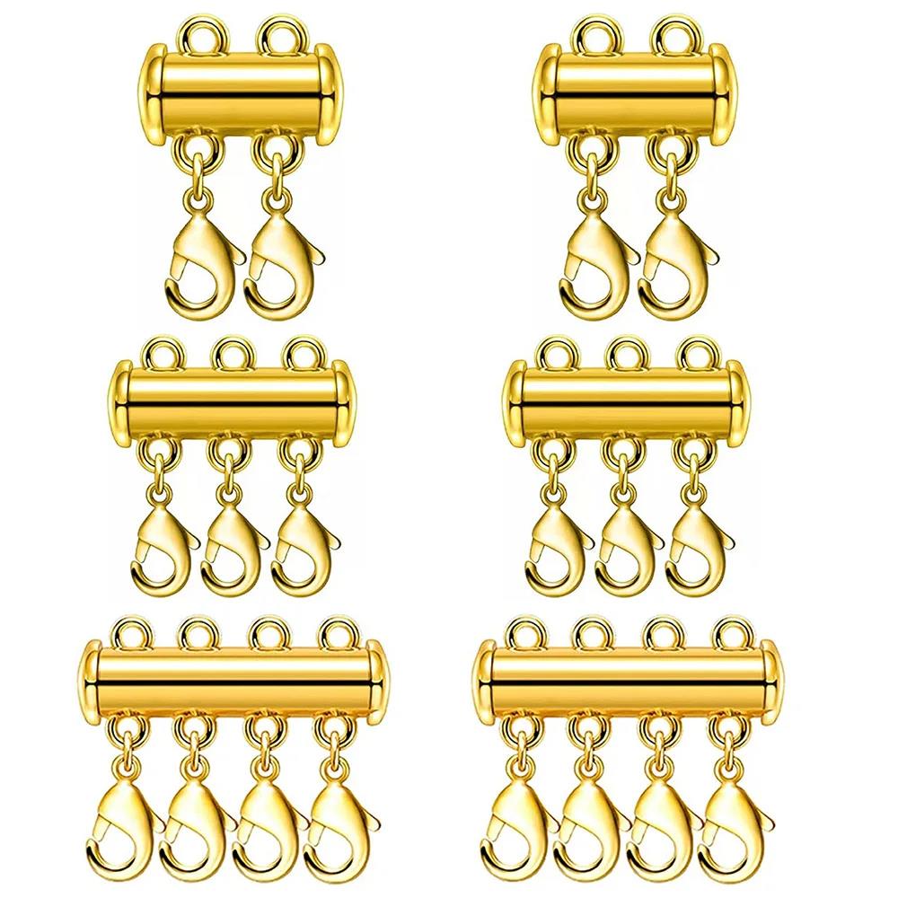 2 個マルチストランドネックレス層ロブスターバックルスライド - Jewelry Making Kit For Adults のレビューと価格