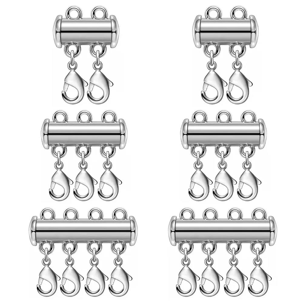 2 個マルチストランドネックレス層ロブスターバックルスライド - Jewelry Making Kit For Adults のレビューと価格