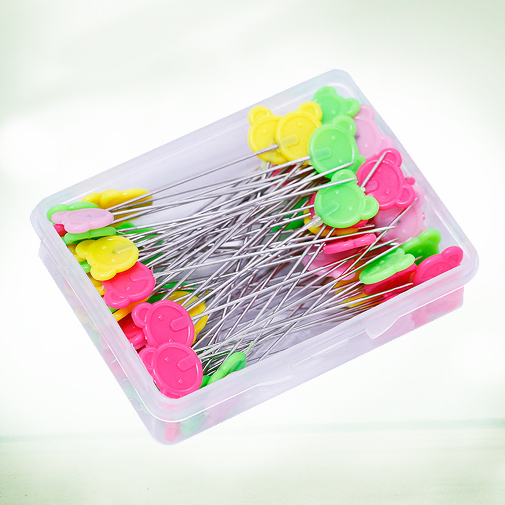 50個入りアソートカラーフラットベアヘッドストレートピン、ク - Head Pin Assorted のレビューと価格