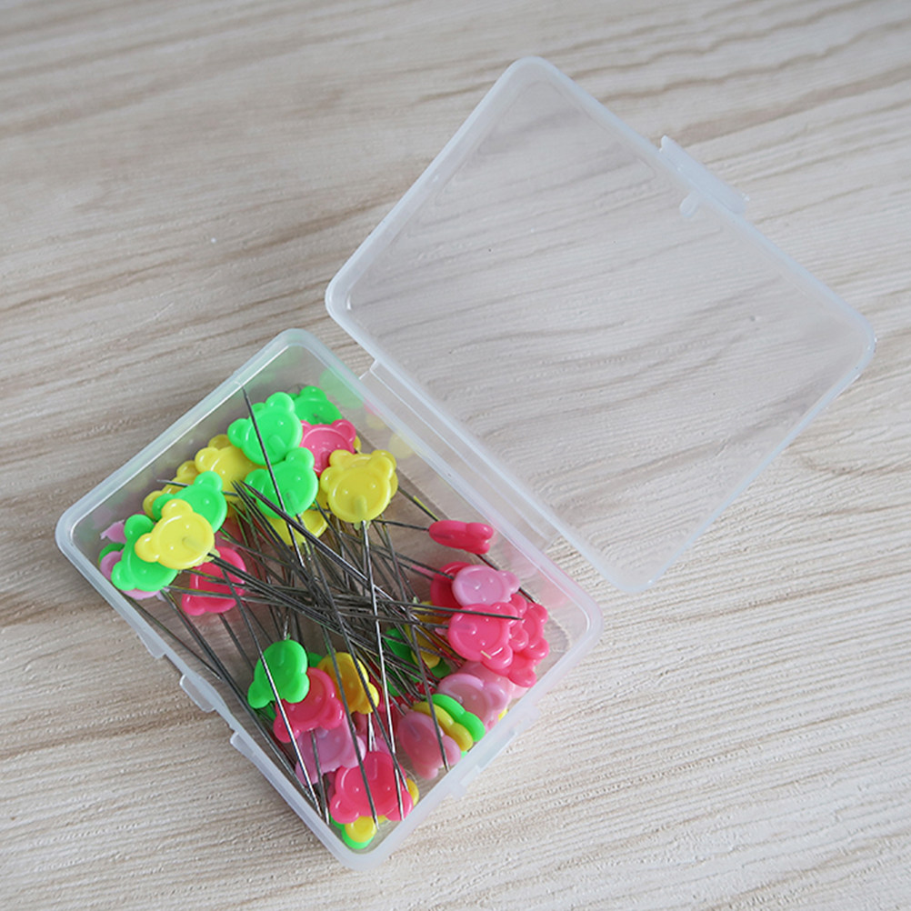 50個入りアソートカラーフラットベアヘッドストレートピン、ク - Head Pin Assorted のレビューと価格