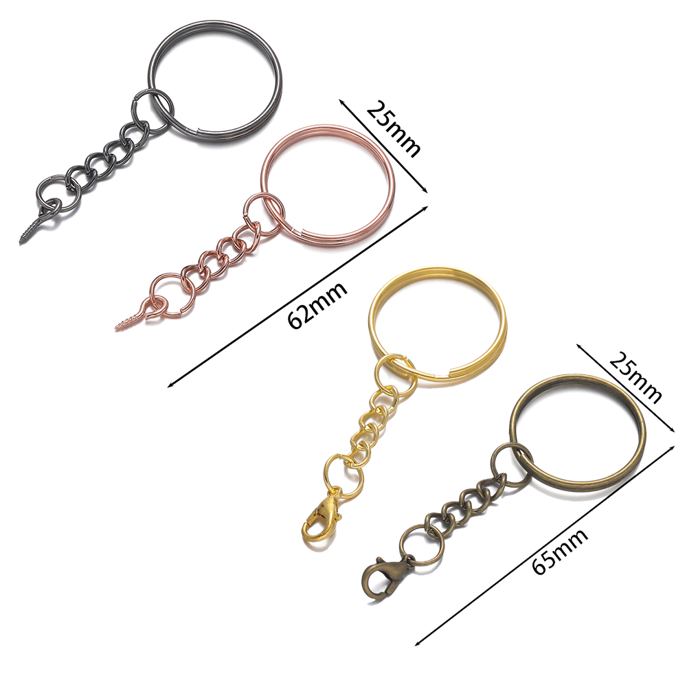 10個/ロット 25mm スクリューアイピン キーチェーン  - Jewelry Making Equipment のレビューと価格