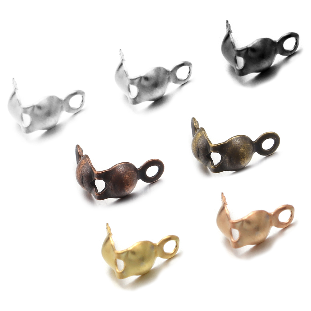200 ピース/ロット金属エンド圧着ビーズコネクタクラスプノ - Jewelry Making Knots For Clasps のレビューと価格