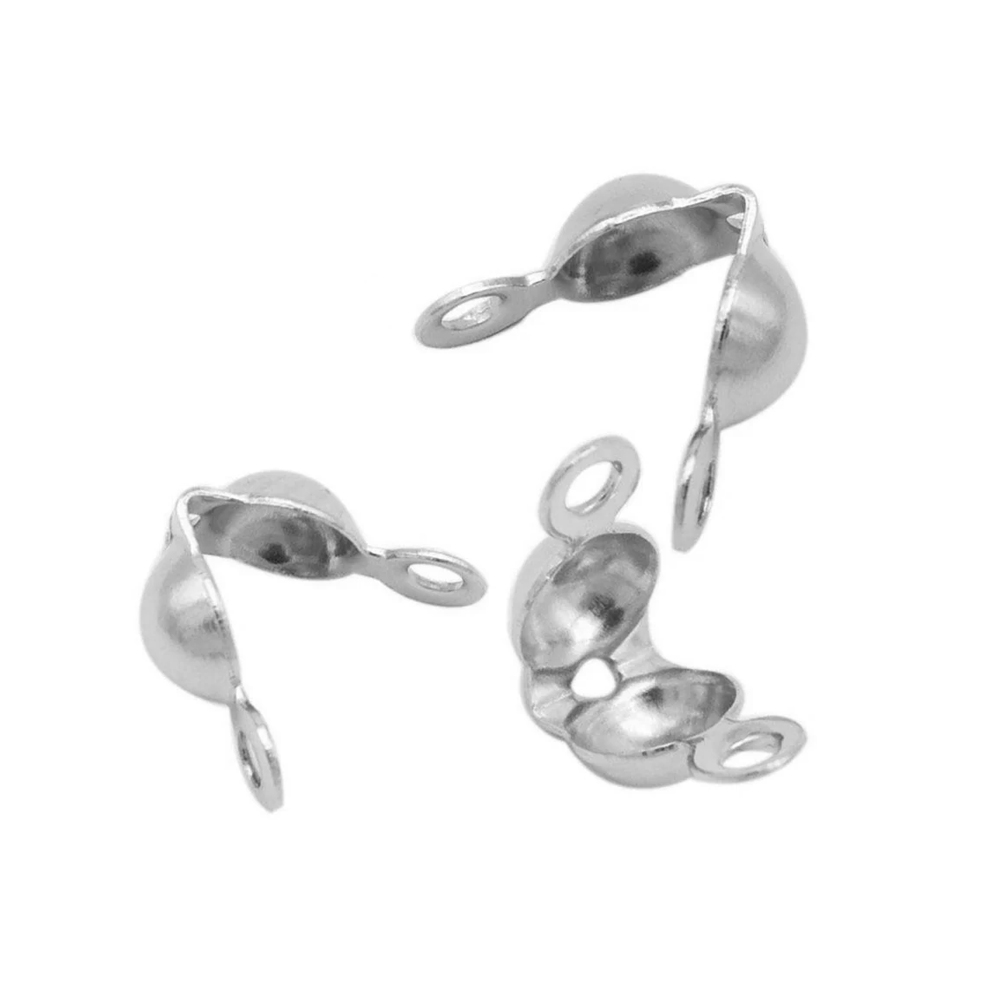 ステンレス鋼の金メッキのクラムシェルビーズ,100個,リベッ - Jewelry Making Knots For Clasps のレビューと価格