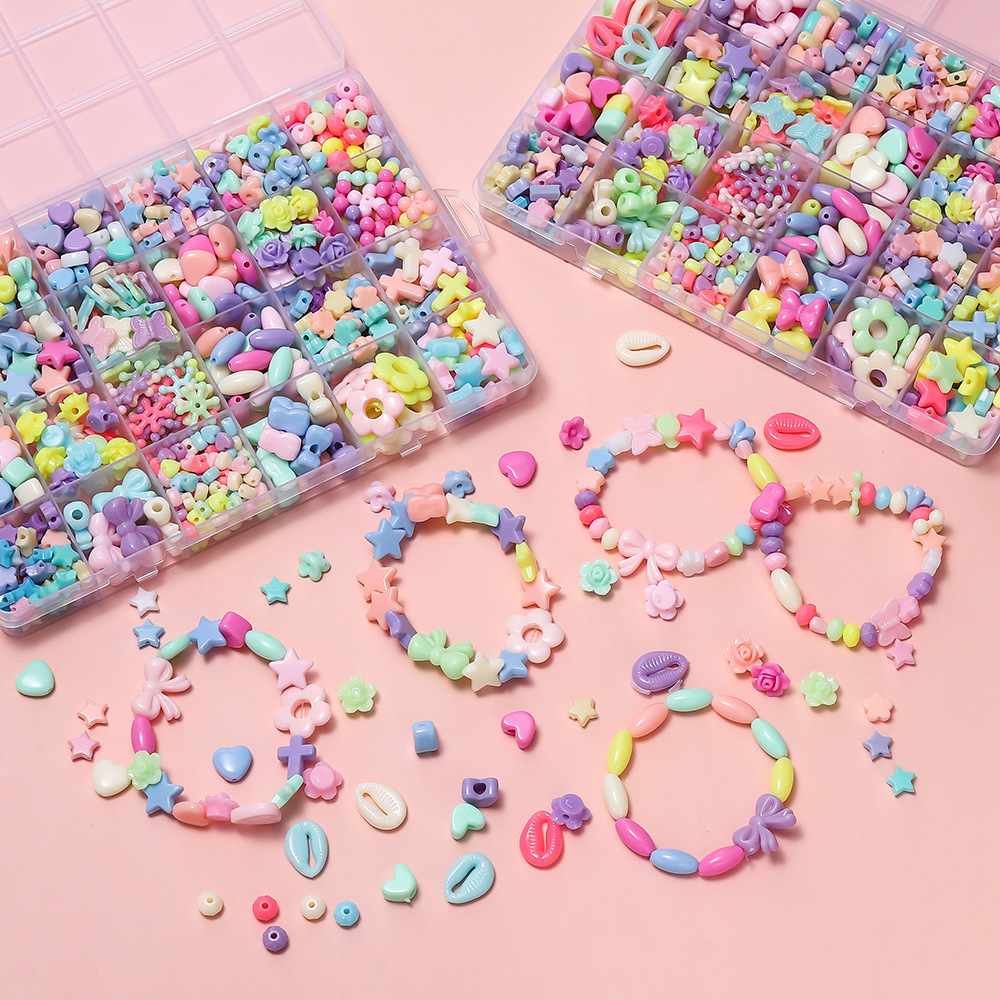 1箱 カラフルアクリルポニービーズ スクエアレタークレイスペ - Jewelry Making Birthday Party のレビューと価格