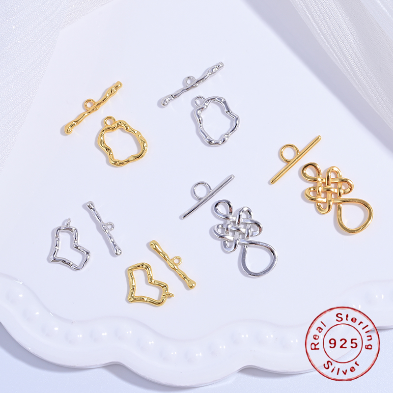 ジュエリー作りのアクセサリー,s925スターリングシルバーの - Jewelry Making Knots For Clasps のレビューと価格